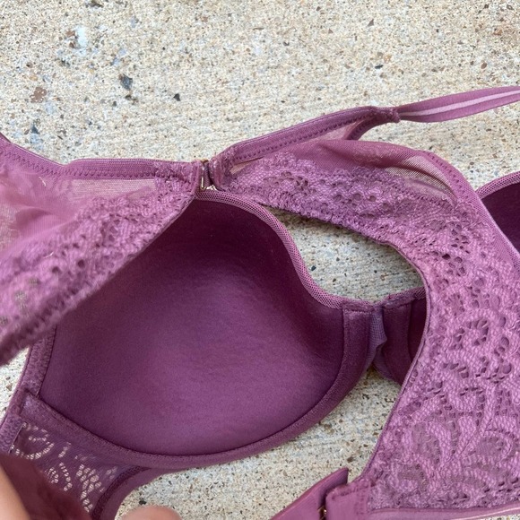 THIRDLOVE Artisan Lace Racerback Bra In Purple/Red Size 32C 1/2 casual lace - Picture 2 of 8